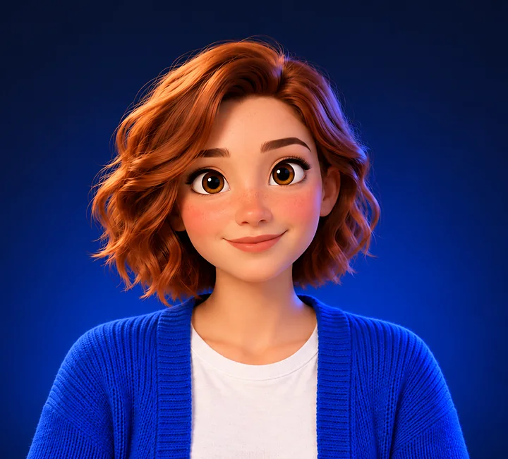 Wren, the AI host of The Creator Funnel, an animated character
